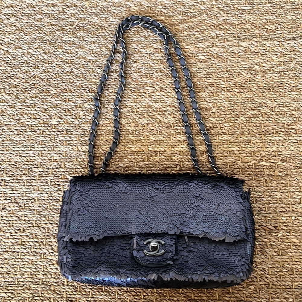 Chanel Medium Sequin Single-Flap Bag